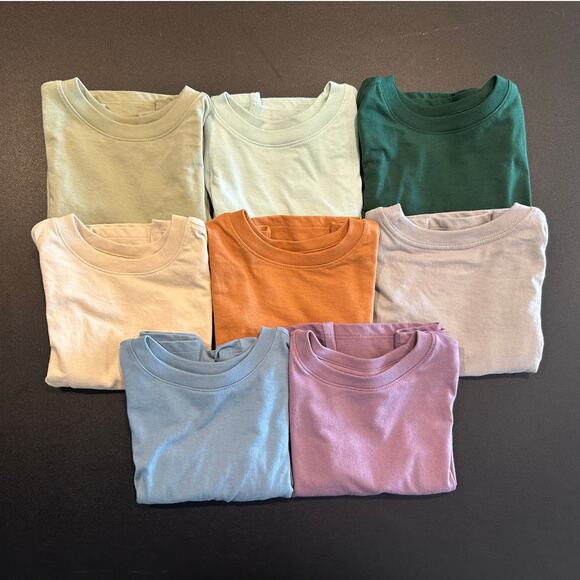 Cat & Jack Toddler Long Sleeve T-Shirt Bundle – 8 Pack, Size 2T, Neutral Colors - Picture 1 of 4